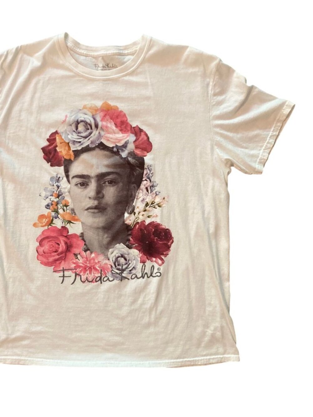Women's FRIDA KAHLO Graphic Tee T-Shirt Size Large